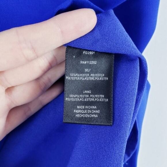 Adelyn Rae Strapless Peplum Blue Sheath Girls Night Out Party Cocktail Dress - Picture 6 of 7